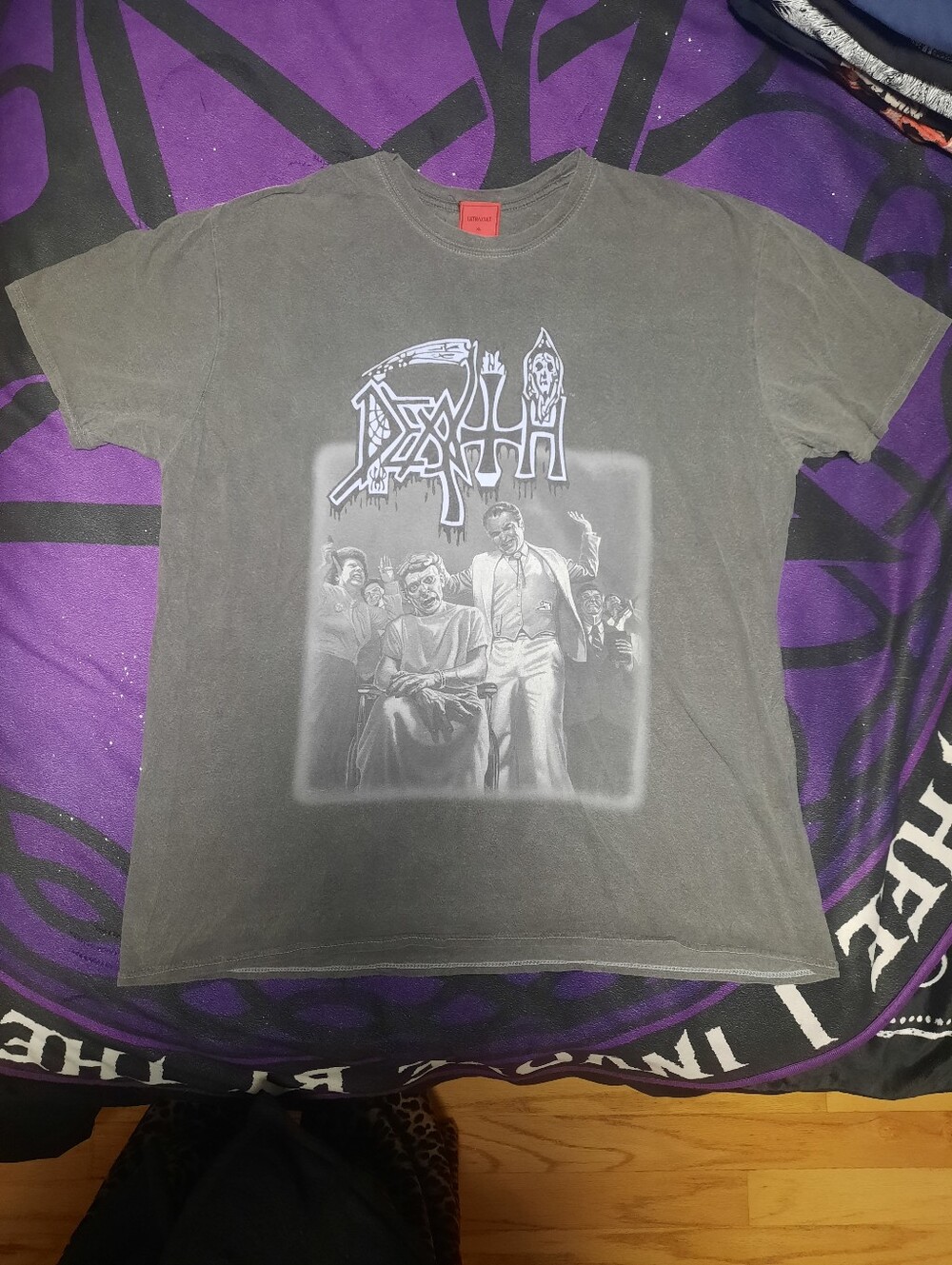 Death Band Graphic Print Black Men’s Band T-Shirt